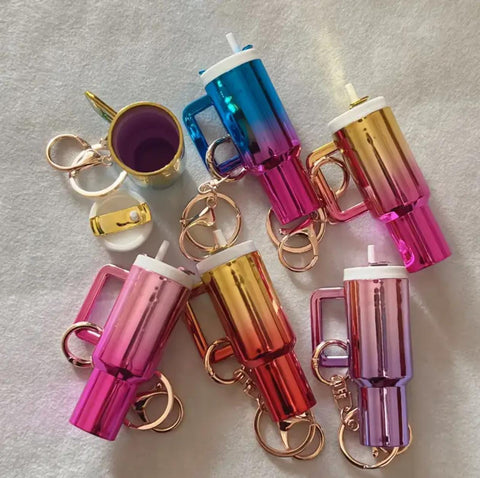 Holographic Stanley Tumbler Style Keychain / Bag Charm
