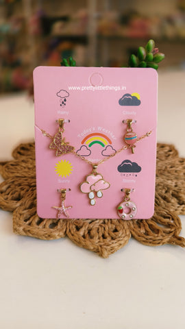 Kids Charms Pendants Sets (5 Charms & A Chain)