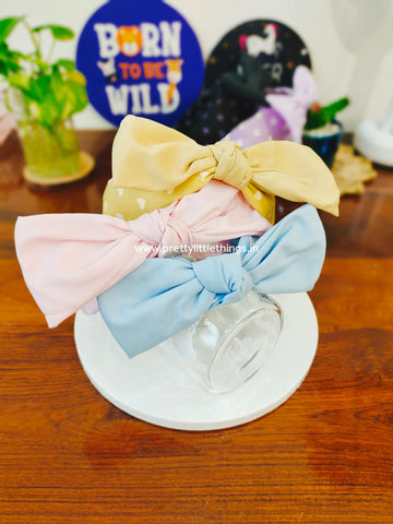 Hair Bands Knot n Bow Style with Hearts Print