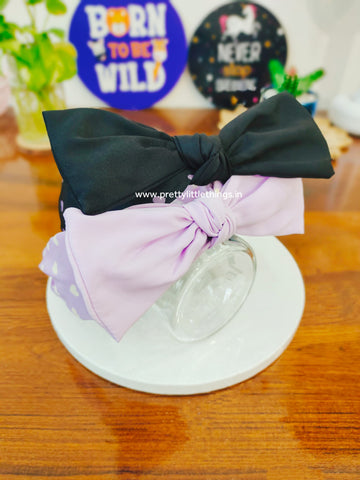 Hair Bands Knot n Bow Style with Hearts Print