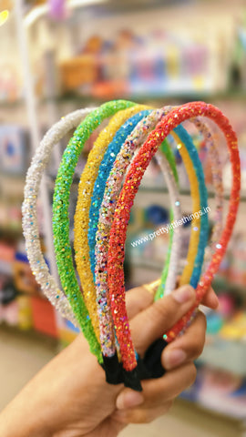 Colorful Slim Shimmer Hairbands