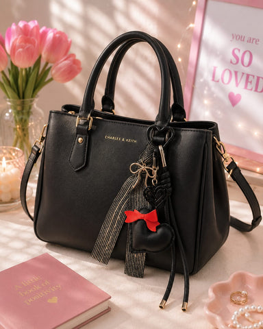 Hearts And Bows Bag Charm