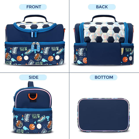 Double Section Premium Insulated Lunch Bags