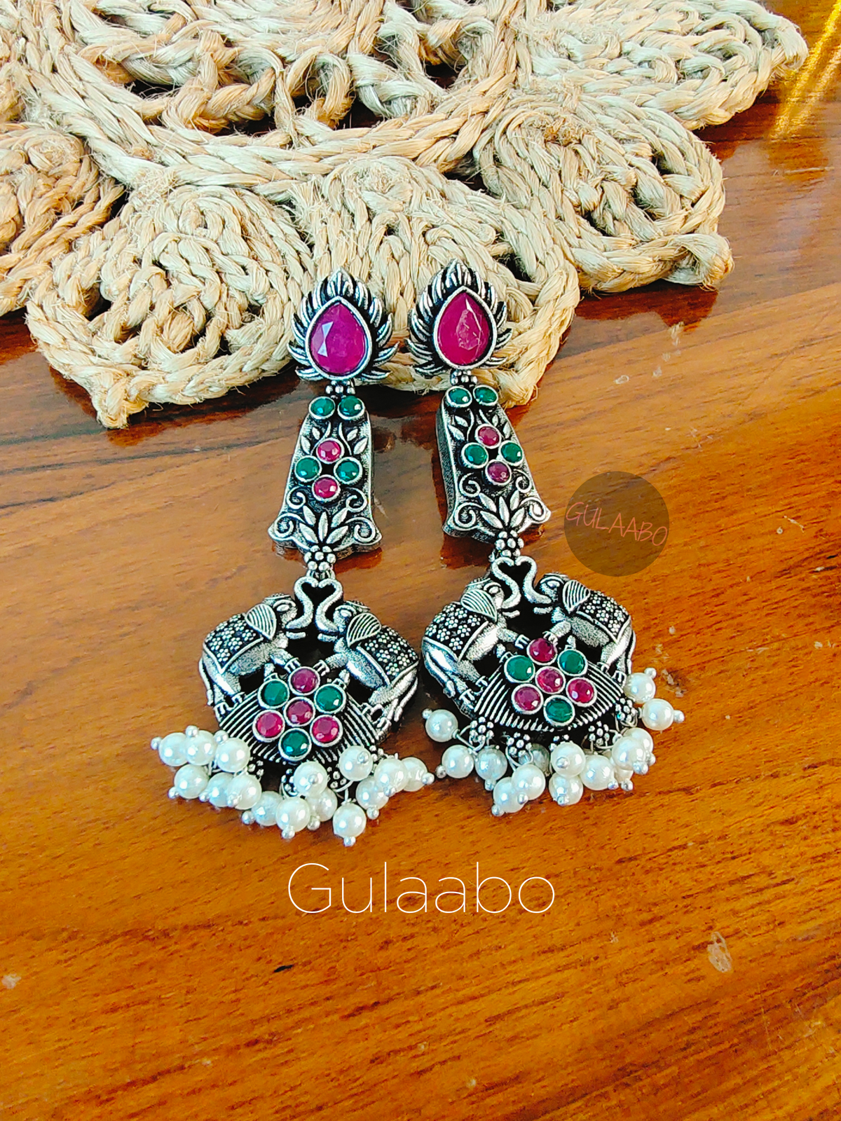 Hasti, Oxidised Earrings