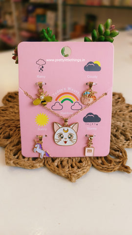 Kids Charms Pendants Sets (5 Charms & A Chain)
