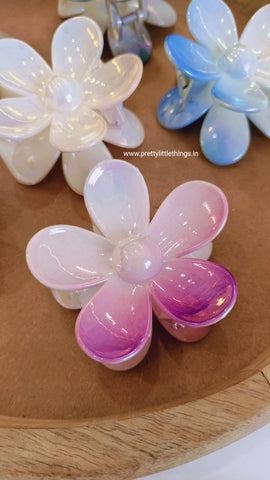 Ombre Shade Flower Butterfly Claw Clip
