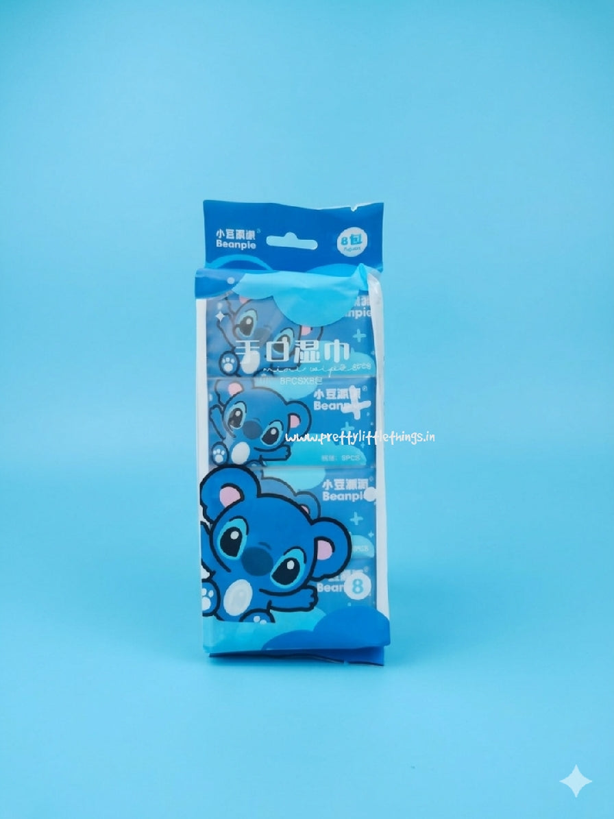 Lilo And Stitch Theme Wet Wipes Super Saver Pack (8 x 8) (Non Alcoholic)