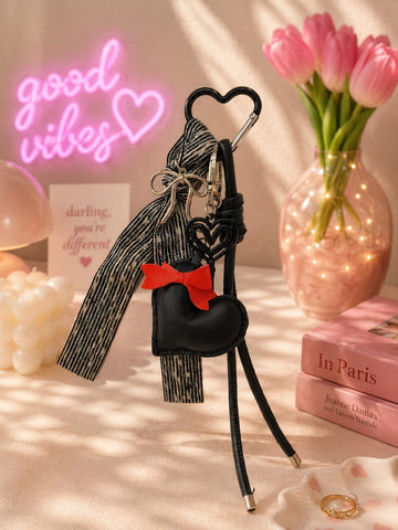 Hearts And Bows Bag Charm