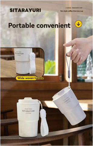 Uber Cool Insulated Travel Coffee Sippers [SITARAYURI] 360 ml