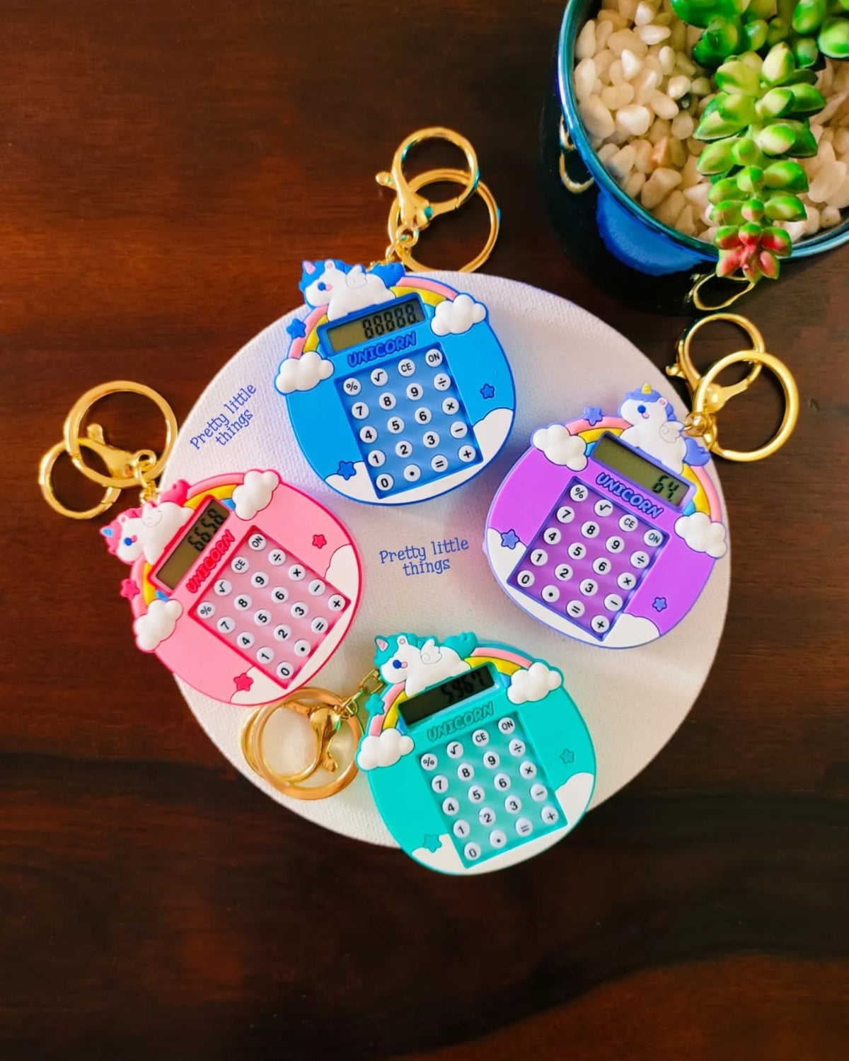 Unicorn Mini Calculator- Maze Game Keychain