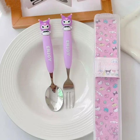 Sanrio Kuromi & Friends Spoon Fork Set (Cutlery Set)