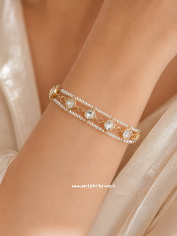 Versailles Pearl & Stone Bracelet (Gulaabo)