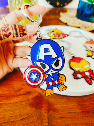 Superhero Keychains (Metal)