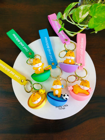 Playful Puppy Keychain