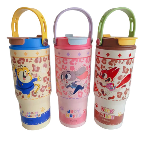 Zootopia Steel Flip Straw Tumblers (700 ml)