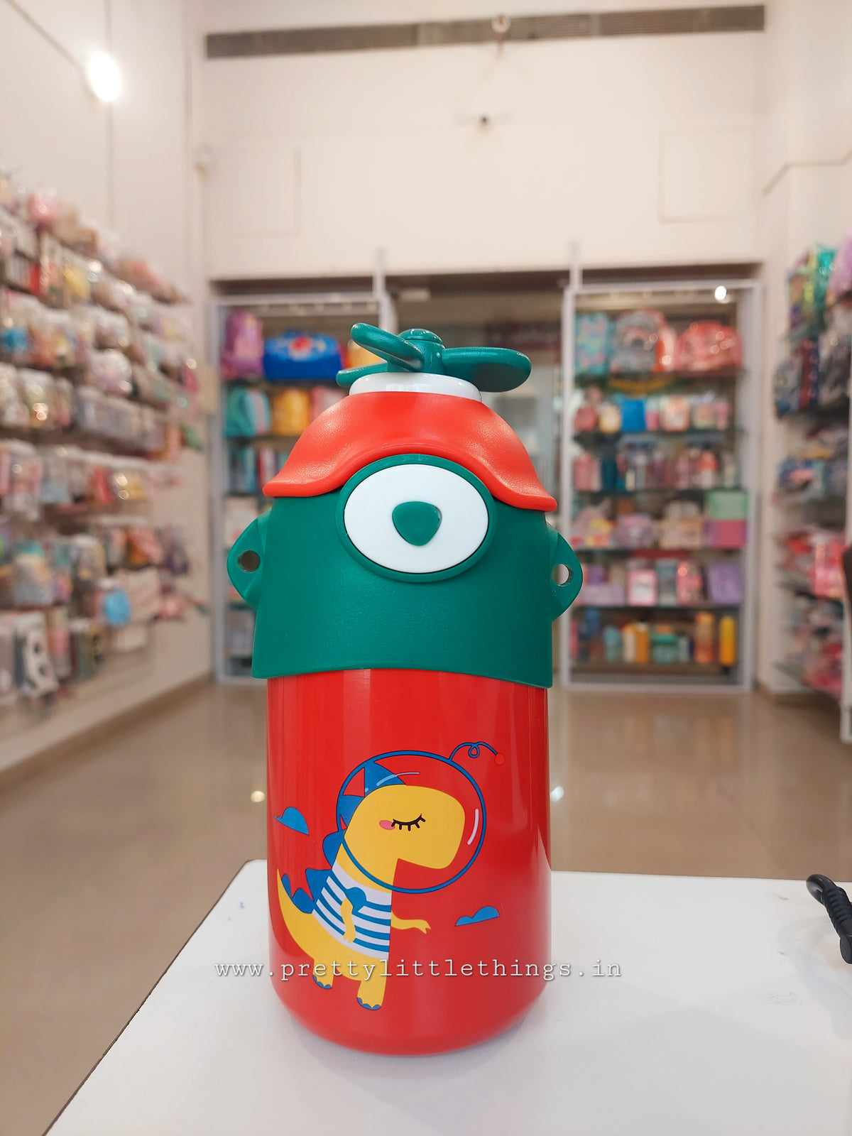 Funky Insulated Kids Cartoon Steel Bottles - 550 ml with Straw and Strap