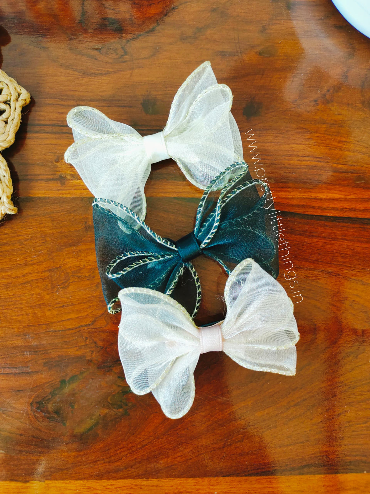 Organza Bow Hair Clips