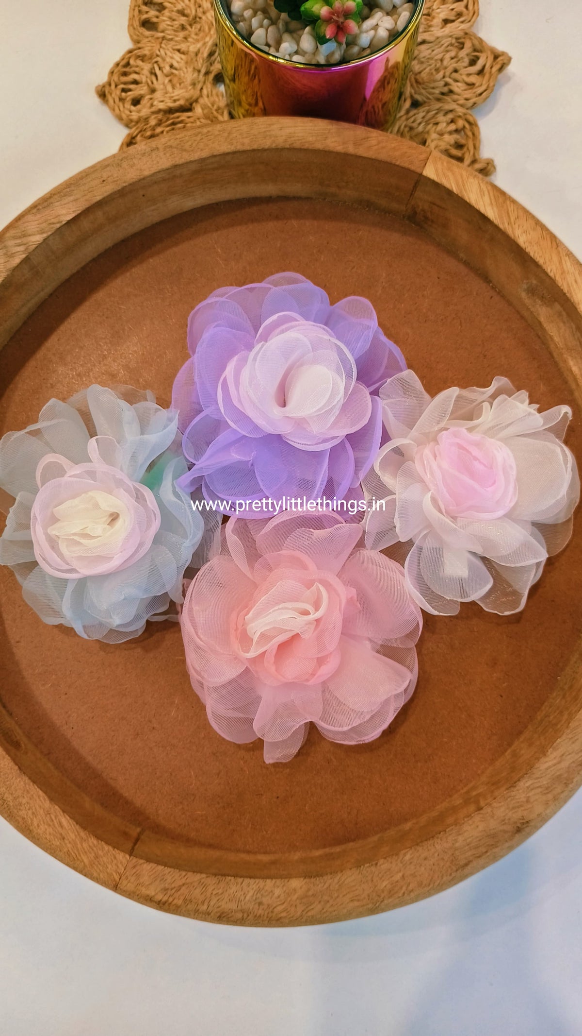 Blossoming Flower Organza Hair Clip