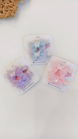 Adorable Mini Bow Hair Clips Pairs