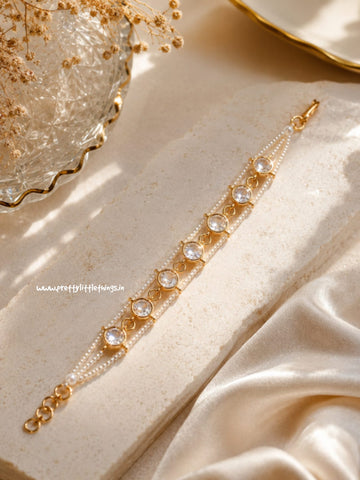 Versailles Pearl & Stone Bracelet (Gulaabo)