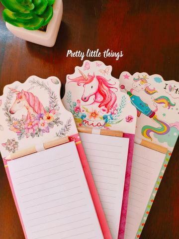 Magnetic Memo Pad - Unicorn (With Pencil)