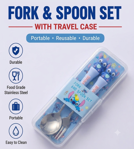 Disney's Stitch Theme Spoon Fork Set