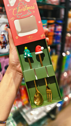 Christmas Toppers Spoon Fork Set (2 pcs)