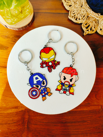 Superhero Keychains (Metal)