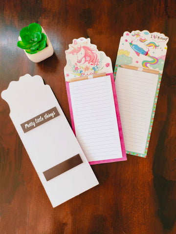 Magnetic Memo Pad - Unicorn (With Pencil)
