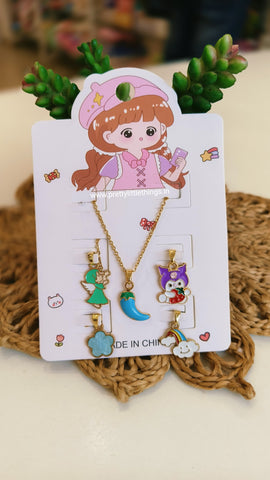 Kids Charms Pendants Sets (5 Charms & A Chain)