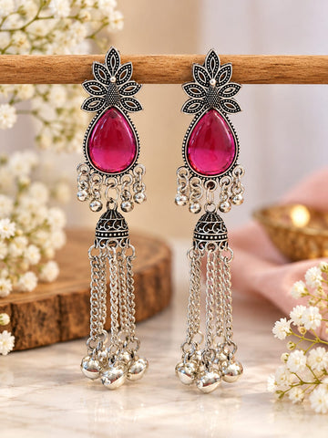 Chandrika Jhumka Earrings, Oxidised Earrings