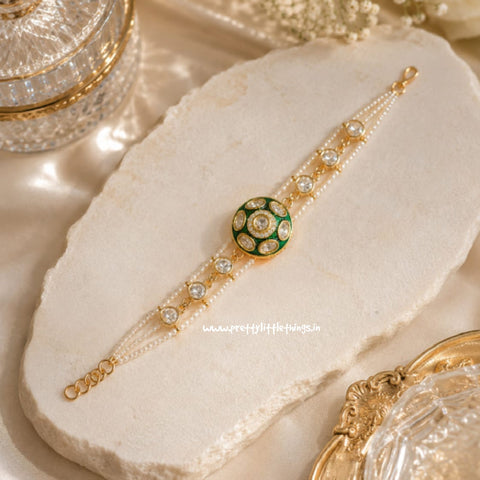 The Zeenat Meenakari & Pearl Kundan Bracelet