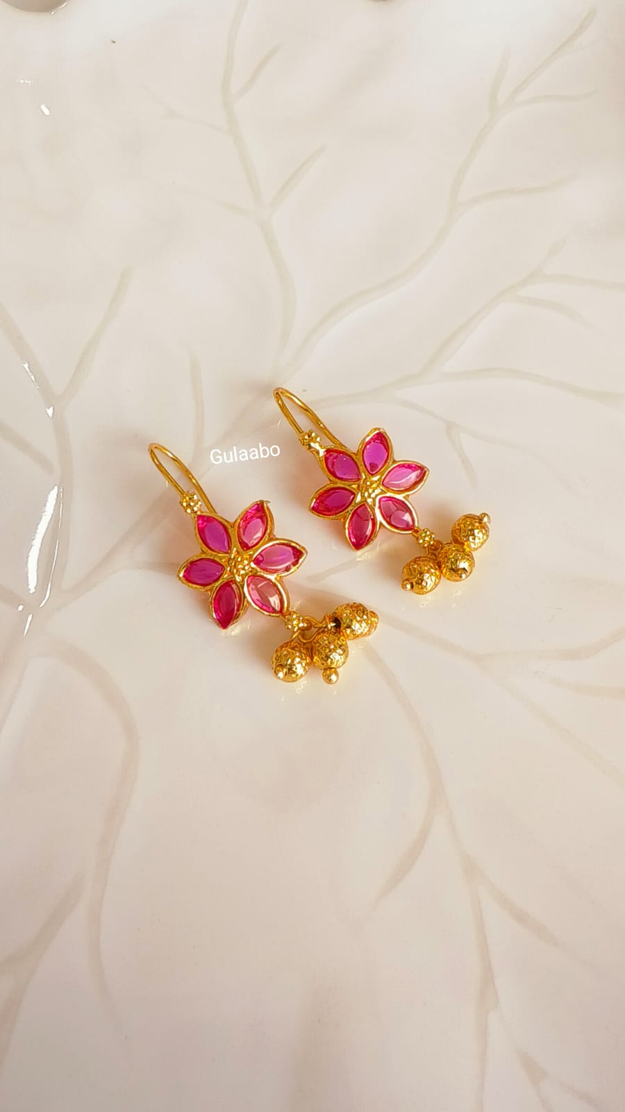 Cuff Earrings Flower Gulaabo, [ECG0008]