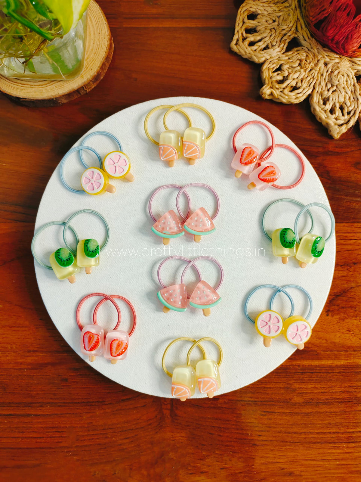 Fruit Popsicle Hair Ties Pairs [HTFRPOP]