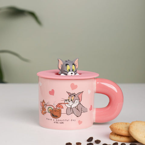 Tom And Jerry Coffee Mugs With Lid and Doll)