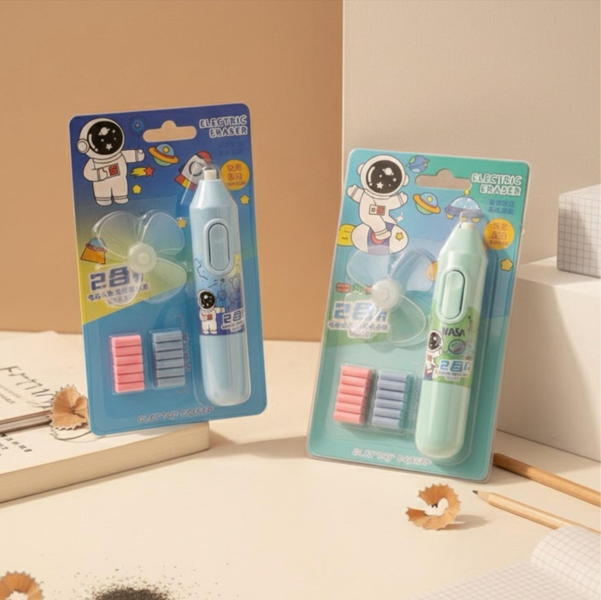 Space Electric Eraser Pack (with refills)