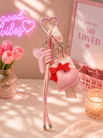 Hearts And Bows Bag Charm