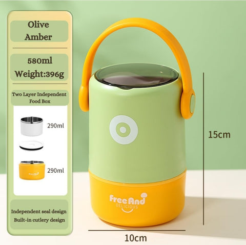 MiniBento Vertical 2 Layer Tiffins