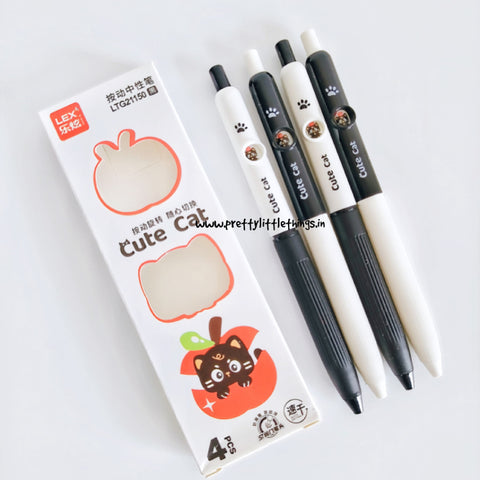 Cute Cat Gel Pens Pack (4 pieces pack)