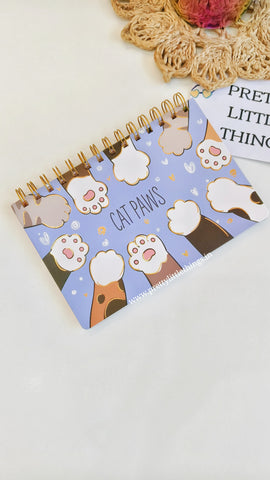 Cat And Paws Spiral Weekly Planners