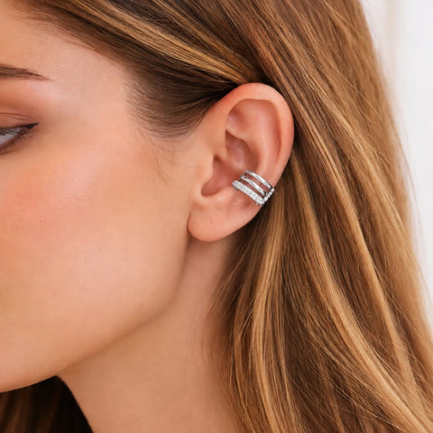 Triple Ring AD studded Earcuff