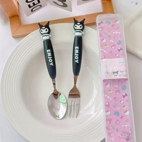 Sanrio Kuromi & Friends Spoon Fork Set (Cutlery Set)