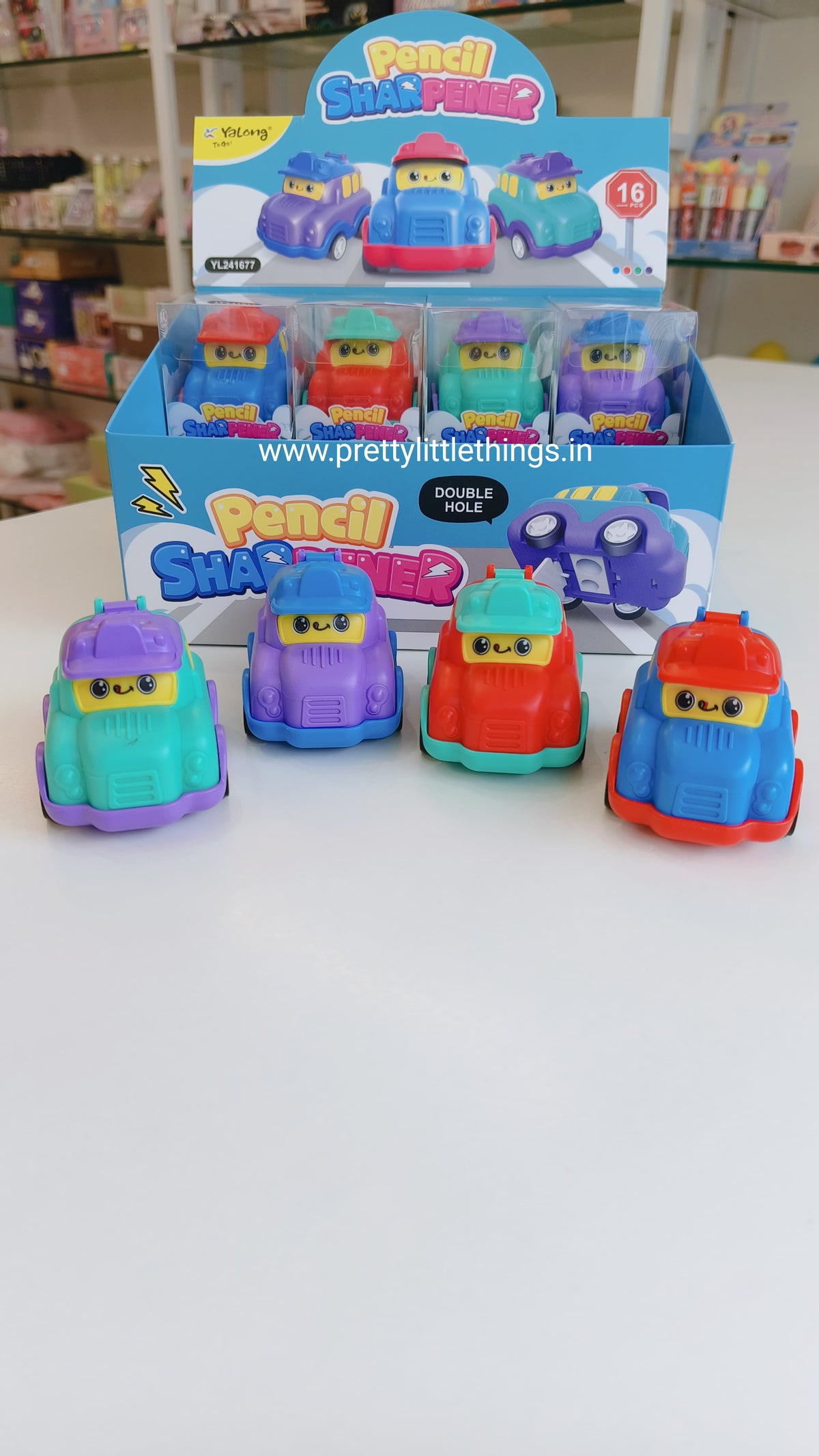 Pull Back and Drive Truck Sharpeners with Wheels,