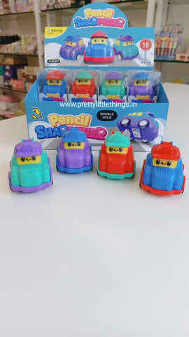Pull Back and Drive Truck Sharpeners with Wheels,