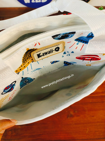 Space / Unicorn Printed Multi-Utility Tote Bags