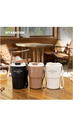 Uber Cool Insulated Travel Coffee Sippers [SITARAYURI] 360 ml