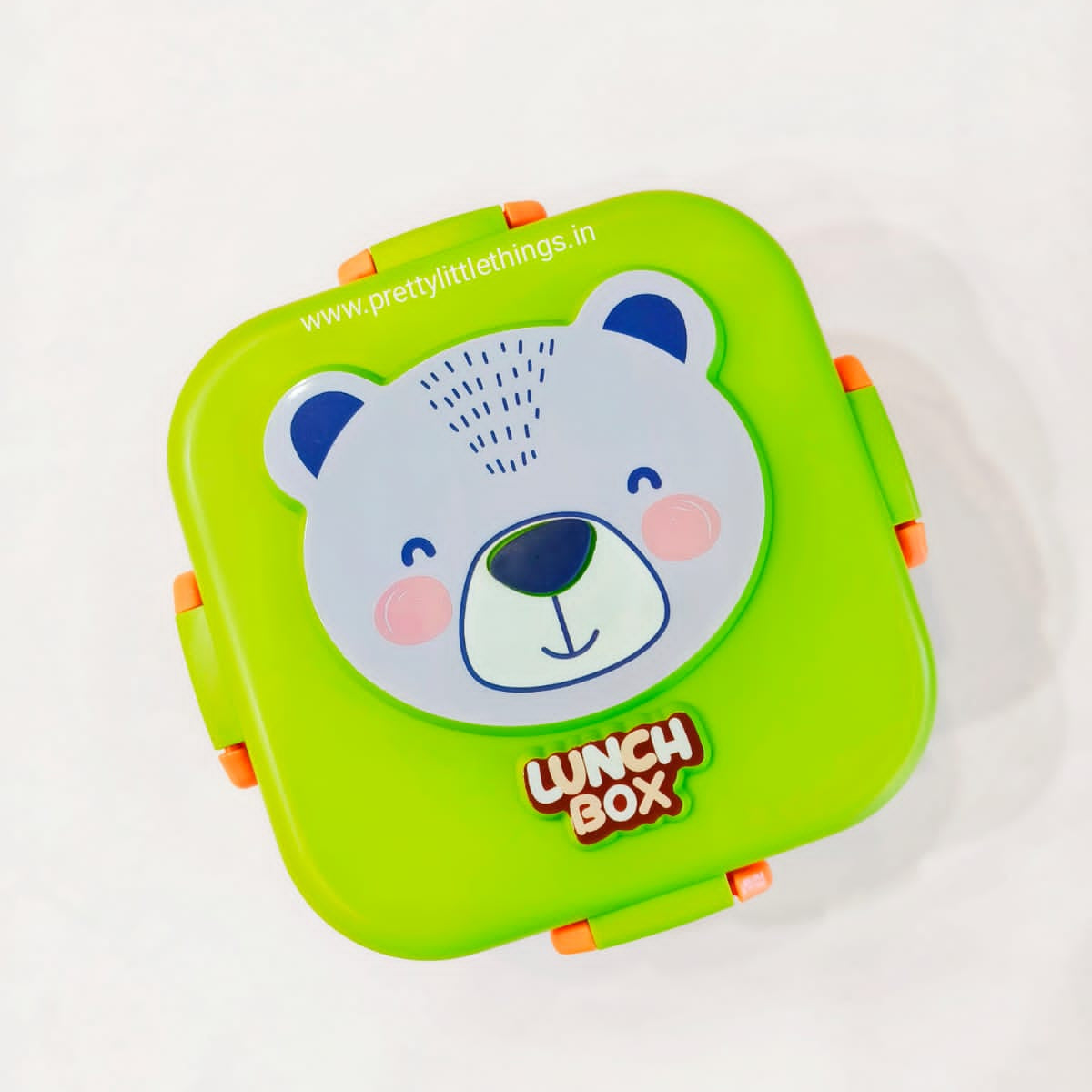 Kids Cute Cartoon Steel Tiffin Square Single Section 630 ml