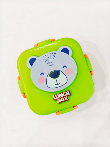 Kids Cute Cartoon Steel Tiffin Square Single Section 630 ml