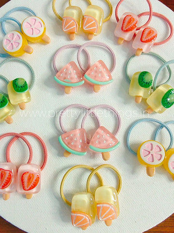 Fruit Popsicle Hair Ties Pairs [HTFRPOP]