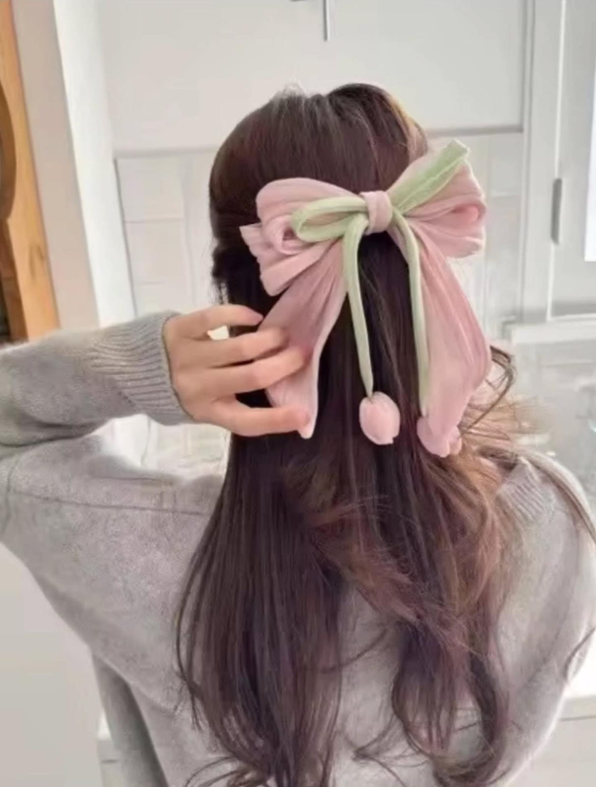 Tulip Bow Hair Clip (Double Bow)